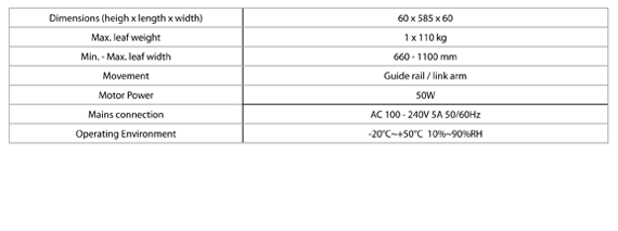 Space Autodoor Swing Doors' technical figures